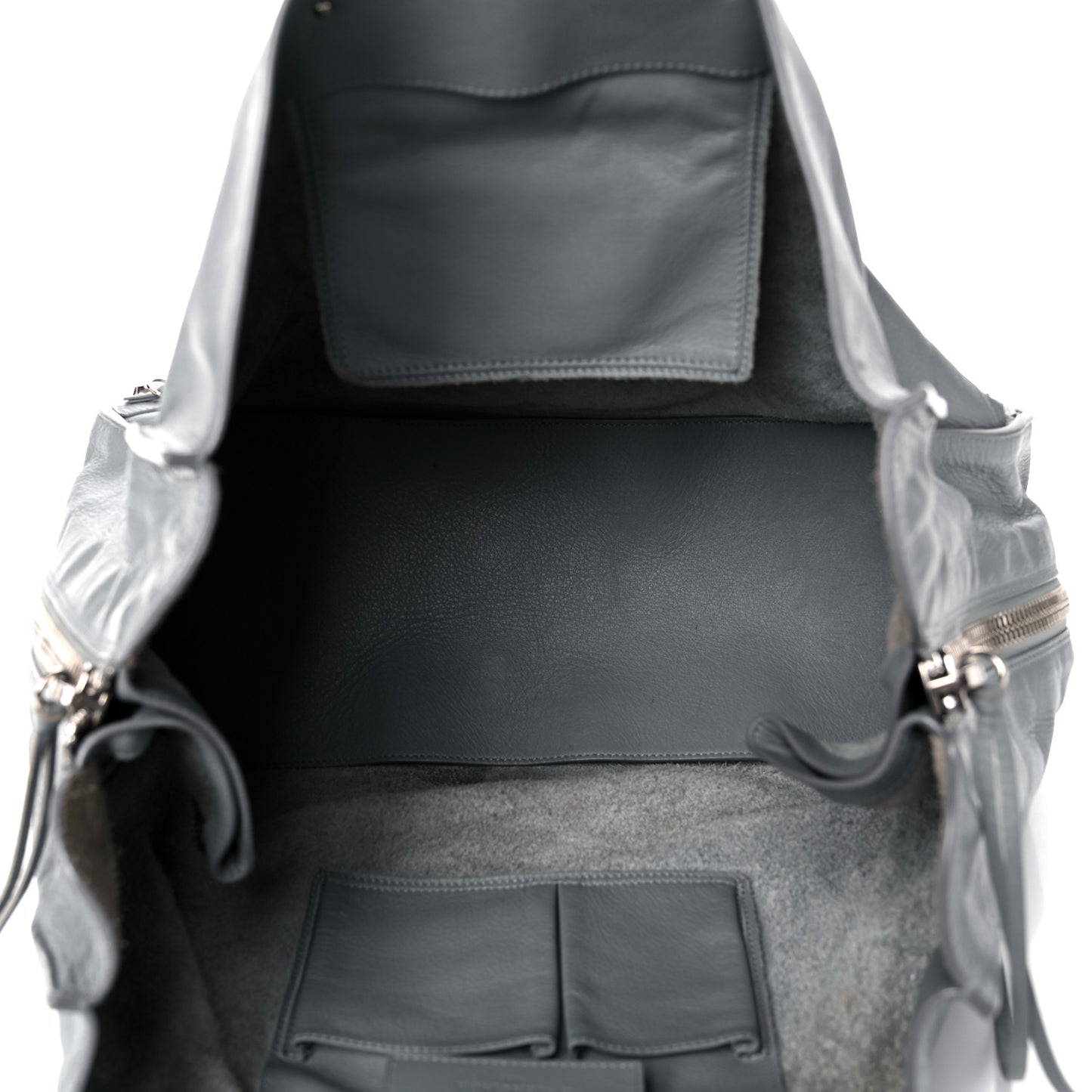 Veau Papier A4 Zip Around Tote Grey