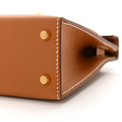Hermes Epsom Mini Kelly Sellier 20 Gold 10 of 12