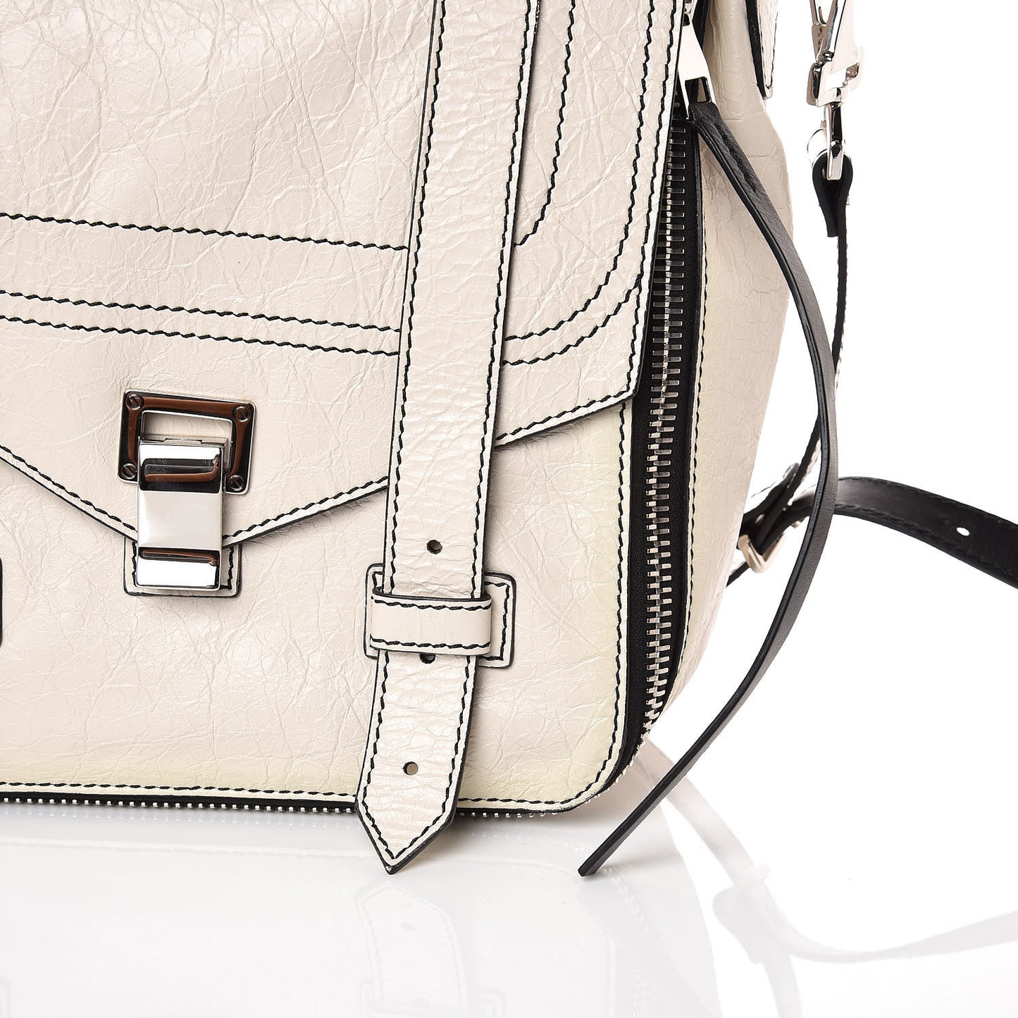Crackled Lambskin PS1 Plus Zip Backpack Clay