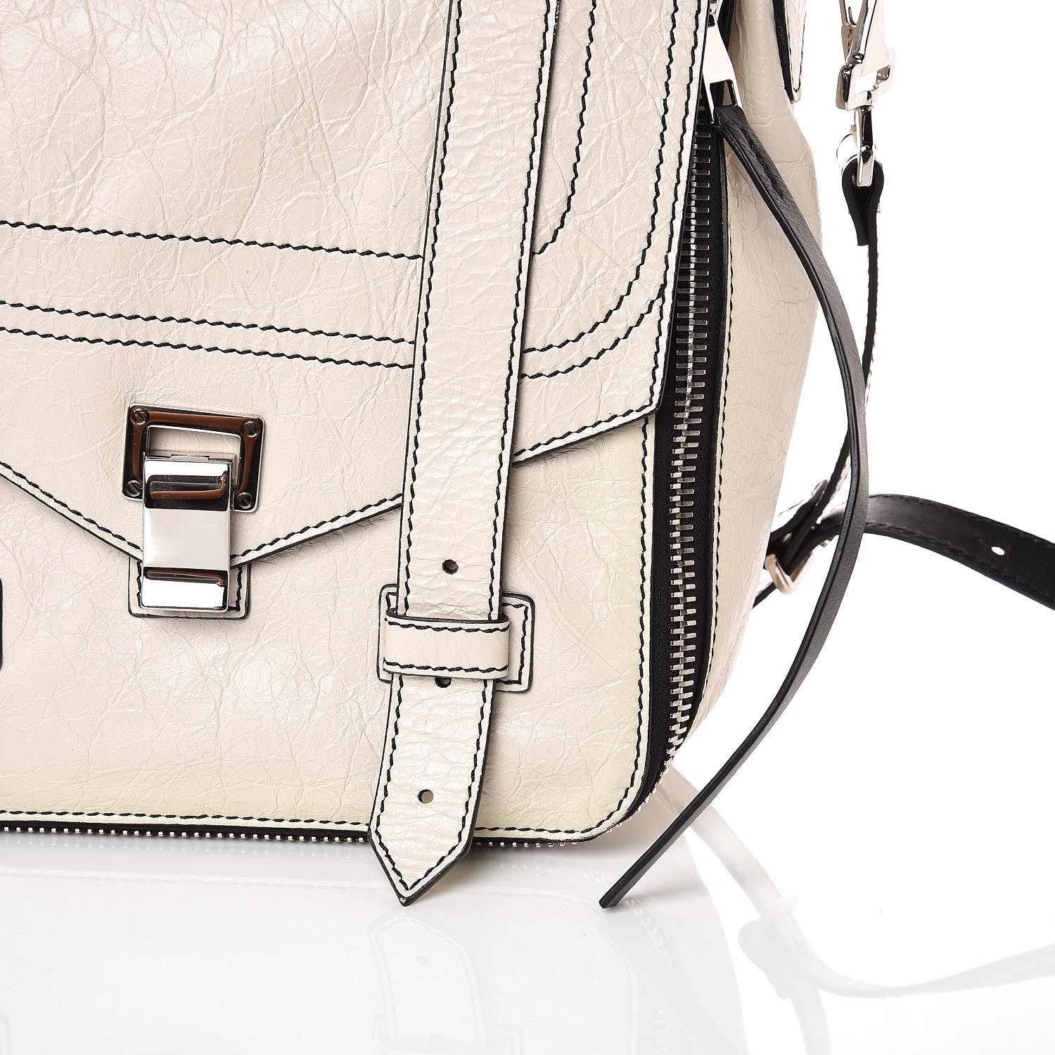 Proenza Schouler Crackled Lambskin PS1 Plus Zip Backpack Clay 10 of 12