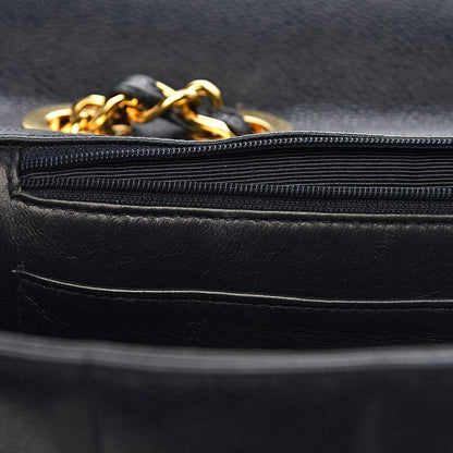 Chanel Caviar Vertical Quilted Jumbo Single Flap Black 11 of 23