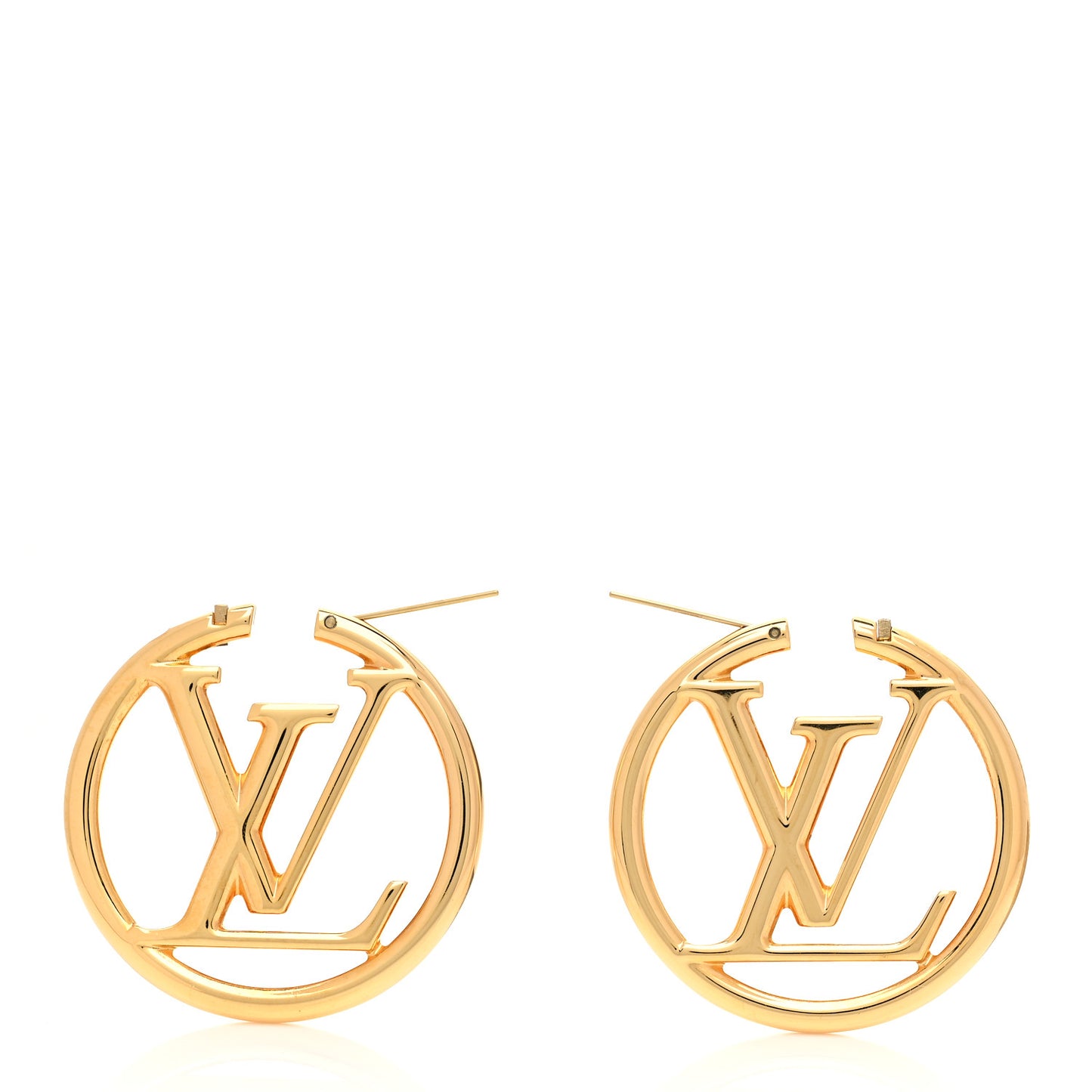 Metal Louise Hoop Earrings Gold
