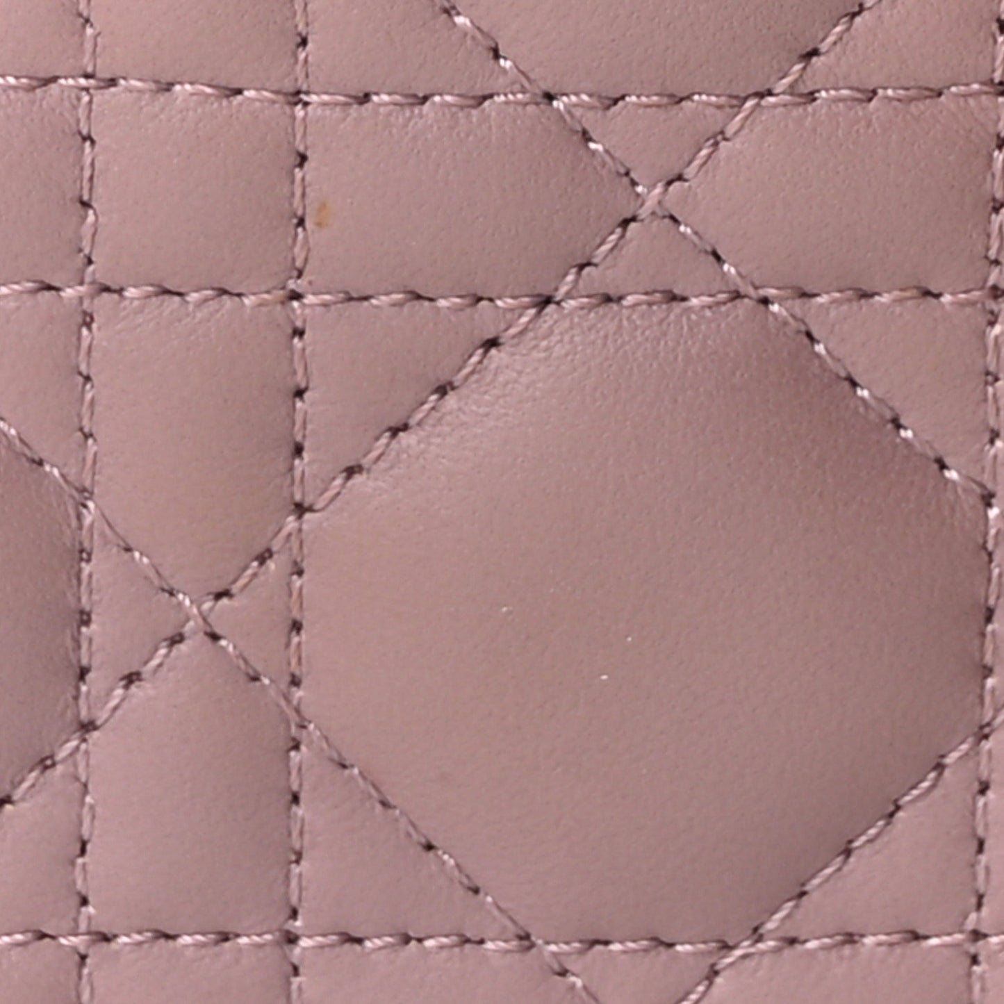 Lambskin Cannage Small Lady D-Joy Peony Pink