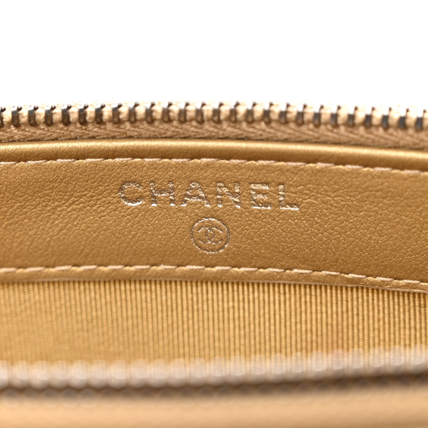 Chanel Metallic Calfskin Crocodile Embossed Small Gabrielle Clutch With Chain Gold 6 of 11