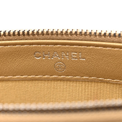 Chanel Metallic Calfskin Crocodile Embossed Small Gabrielle Clutch With Chain Gold 6 of 11