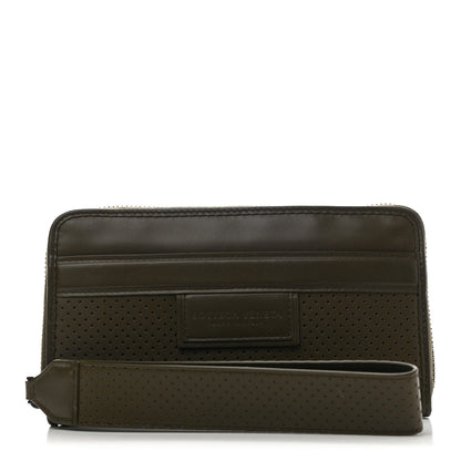 Bottega Veneta Perforated Calfskin Leggero Wristlet Green 1 of 7