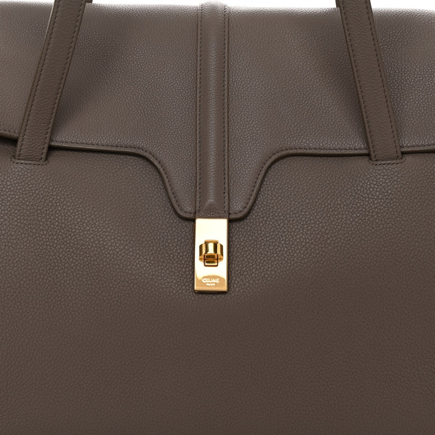 Supple Grained Calfskin Large Soft 16 Bag Pebble