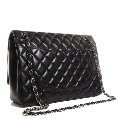 Chanel Lambskin Quilted Maxi Double Flap Black 3 of 9