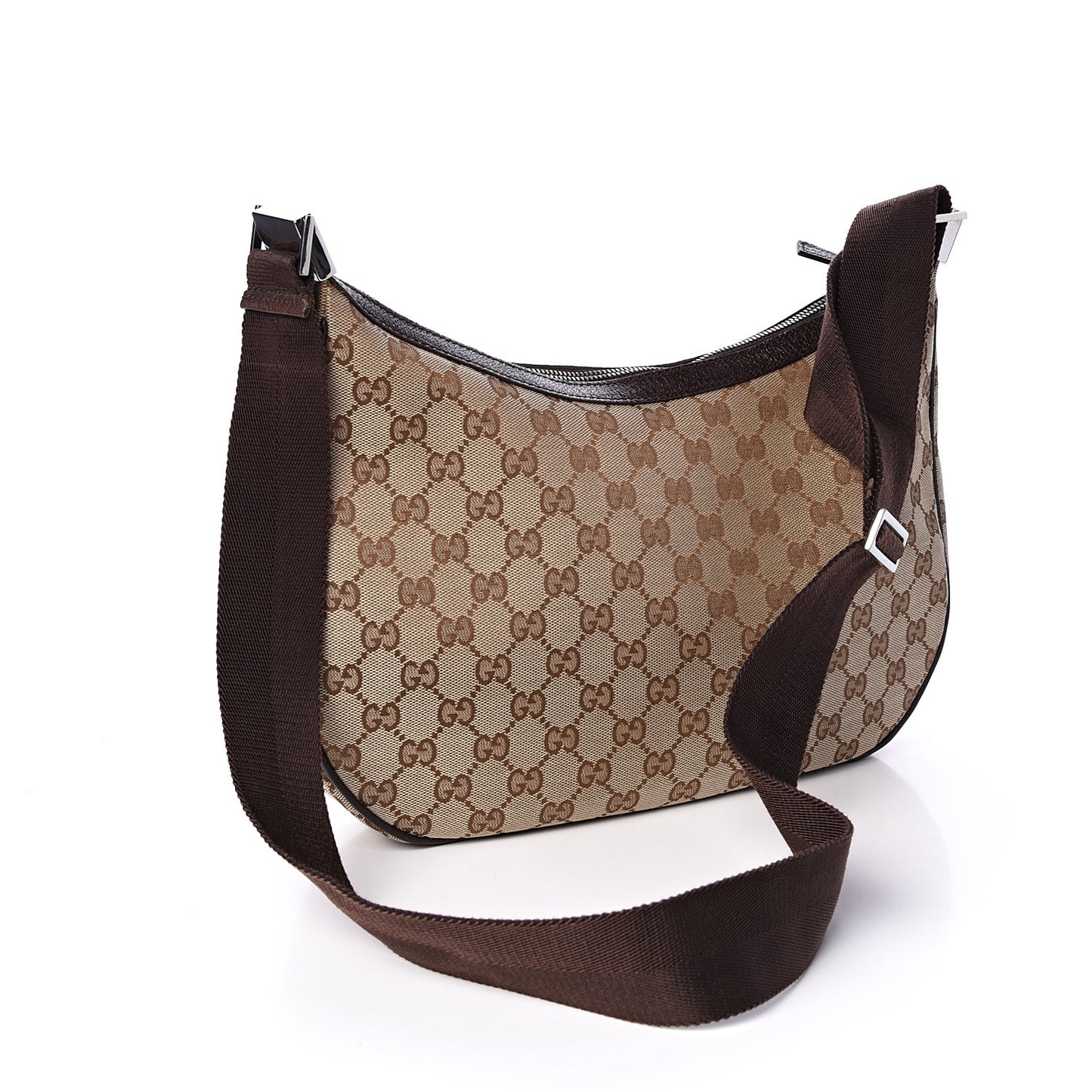 Monogram Medium Half Moon Hobo Dark Brown