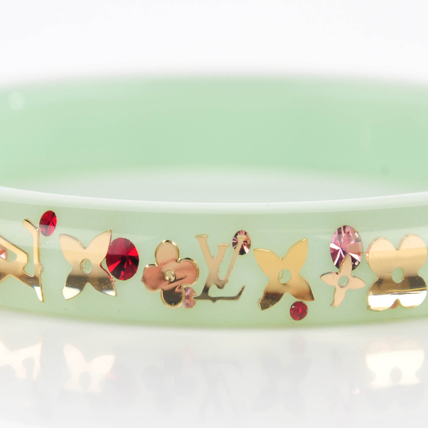 Louis Vuitton Resin Swarovski PM Inclusion Bracelet M Peppermint 5 of 5