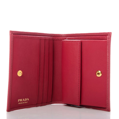 Prada Vitello Move Bifold Wallet Peonia 5 of 8