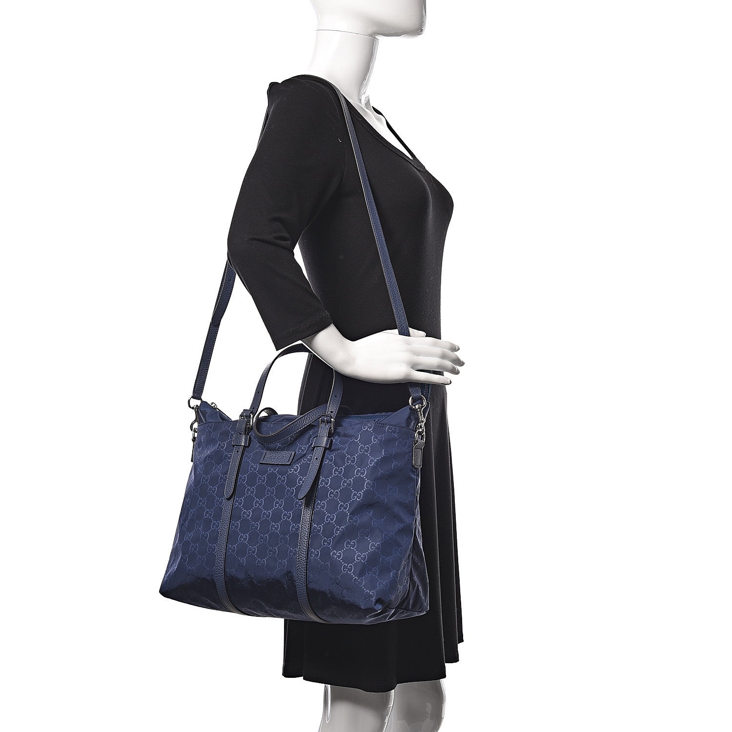 Gucci Nylon Monogram Zippered Tote Tide 2 of 10