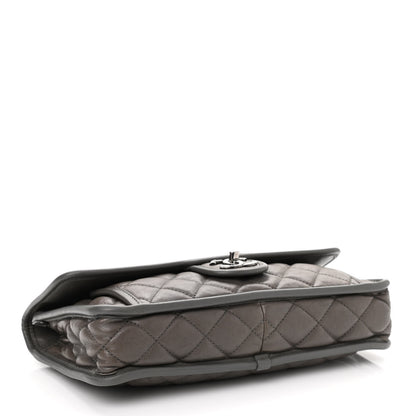 Chanel Calfskin Medium Casual Riviera Flap Dark Grey 4 of 10