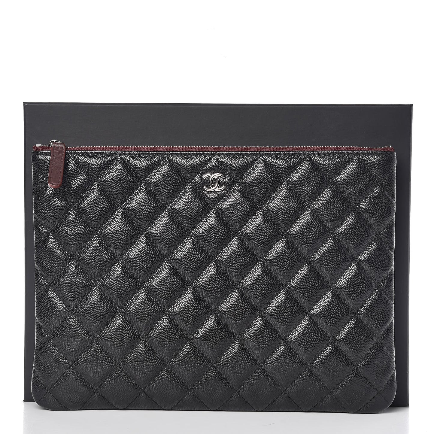 Caviar Quilted Medium Cosmetic Case Black