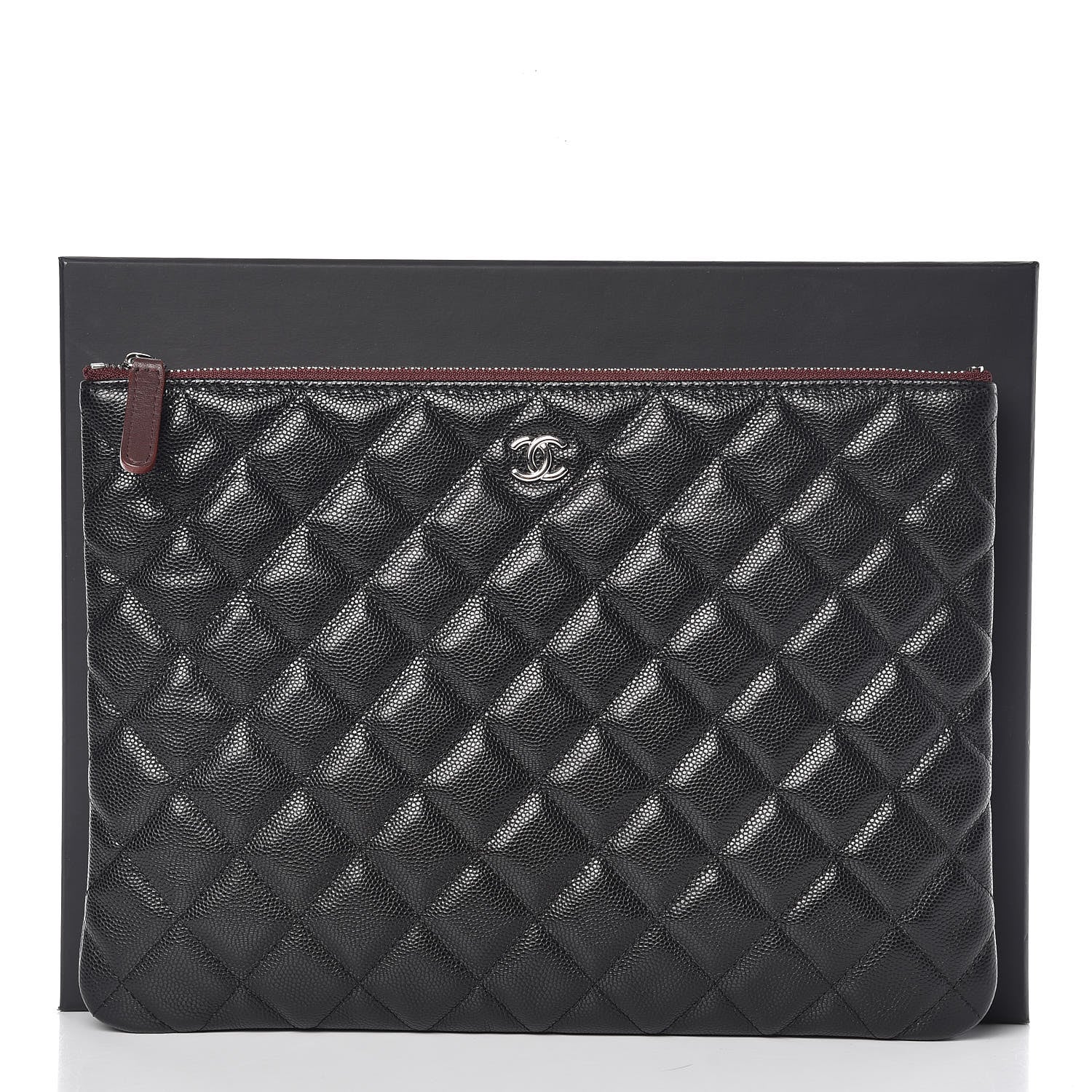 Chanel Caviar Quilted Medium Cosmetic Case Black 8 of 8