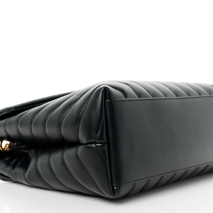 Saint Laurent Calfskin Y Quilted Monogram Medium Loulou Chain Satchel Black 10 of 11