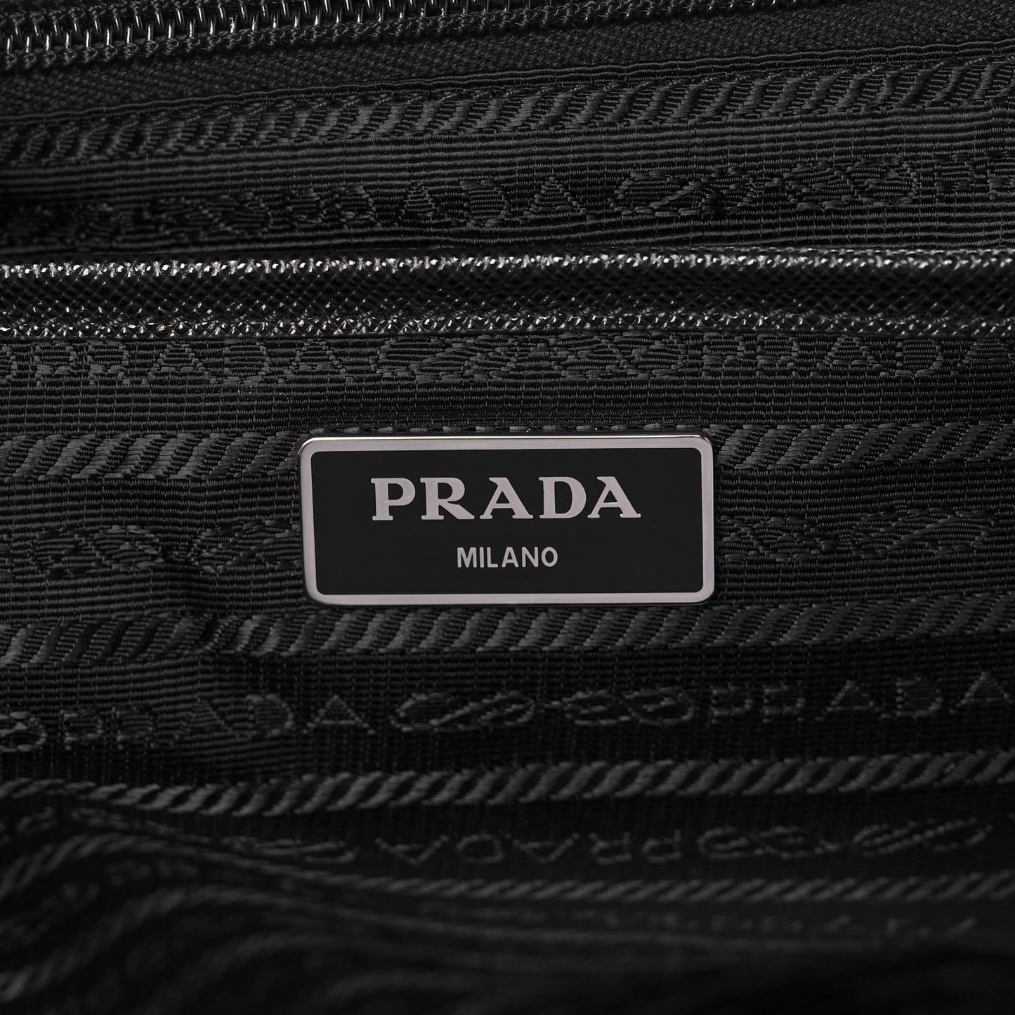 Tessuto Nylon Saffiano Medium Backpack Black