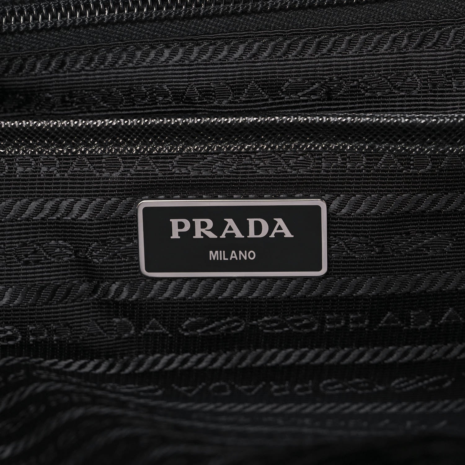 Prada Tessuto Nylon Saffiano Medium Backpack Black 7 of 16