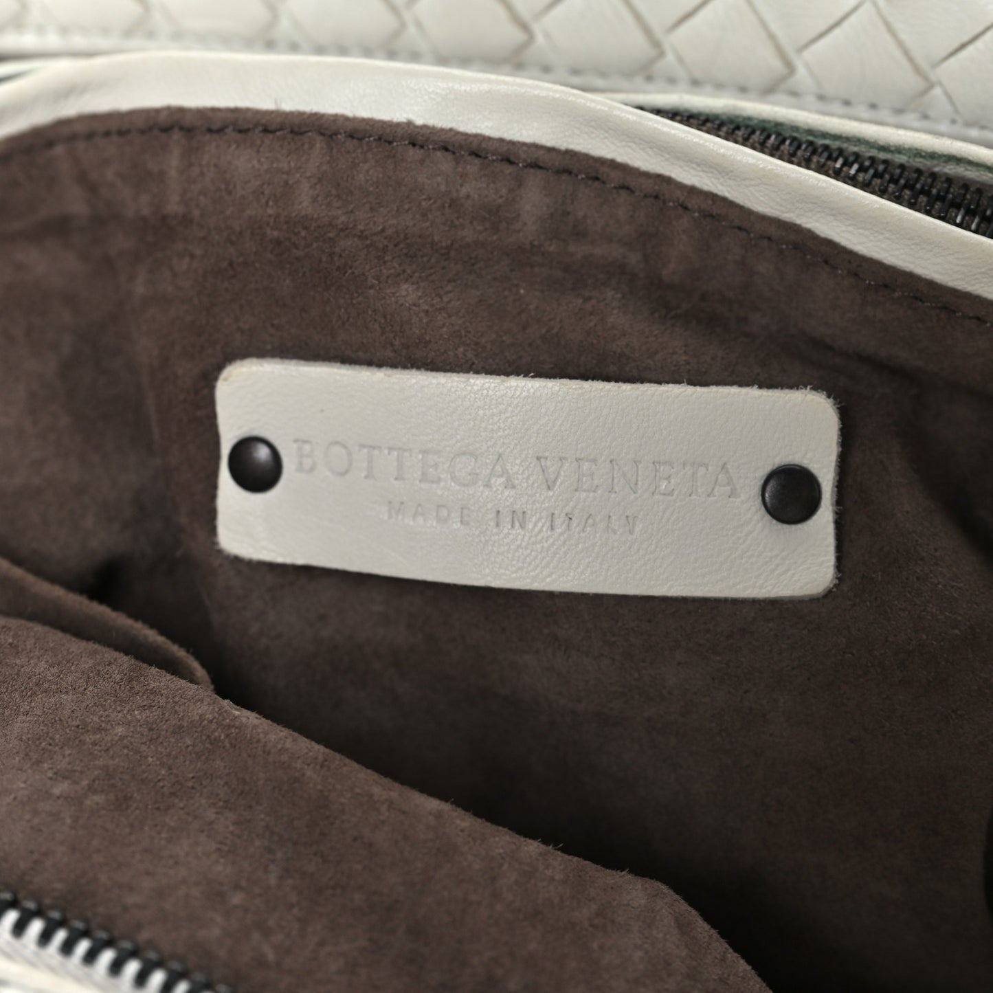 Nappa Intrecciato Medium Convertible Tote White