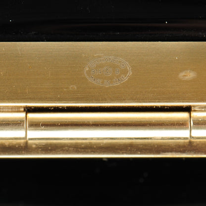 Chanel Resin Crystal Pearl CC Cuff Black 6 of 7