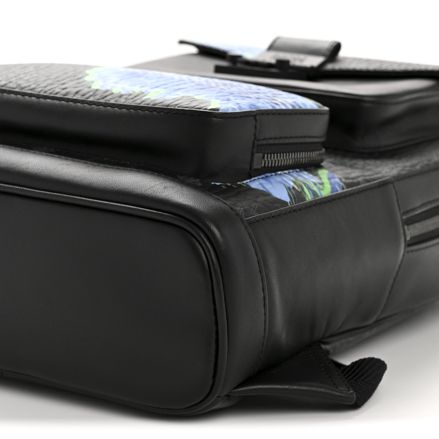 Calfskin Ottomar Tech Flower Backpack Black