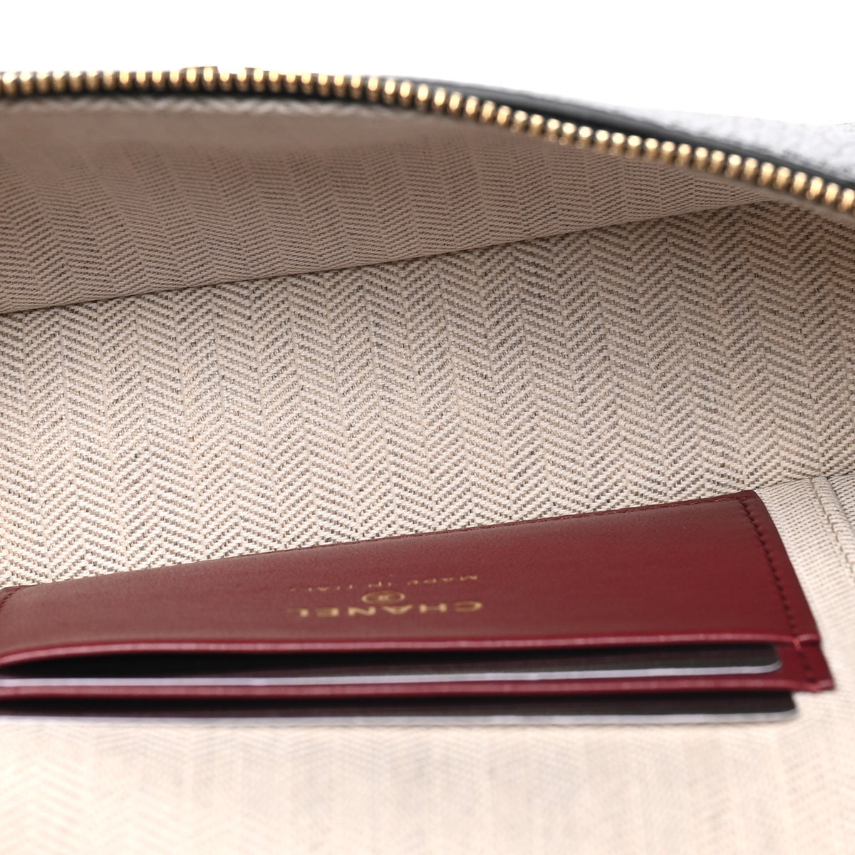 Chanel Grained Calfskin Top Handle Slim Vanity Case With Chain Black 4 of 10