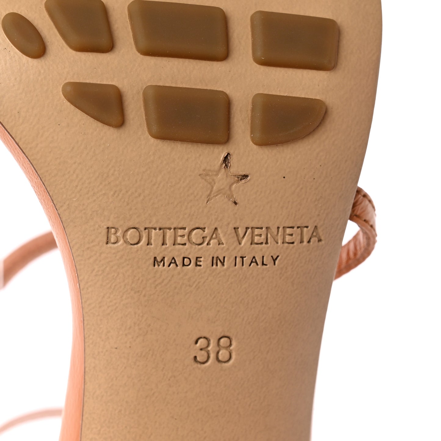 Crush Calfskin The Line 90mm Sandals 38 Clay