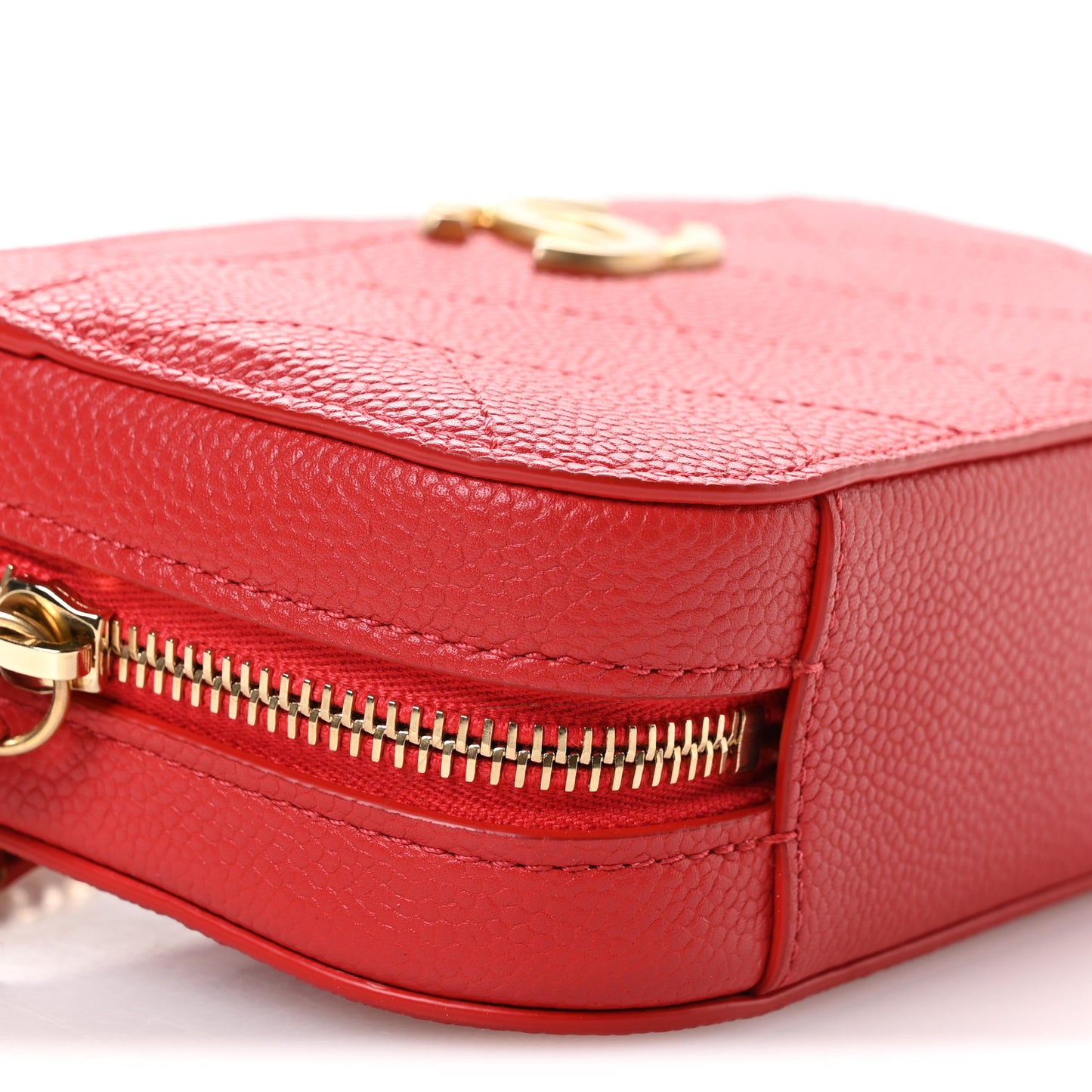 Caviar Quilted Waist Bag Red