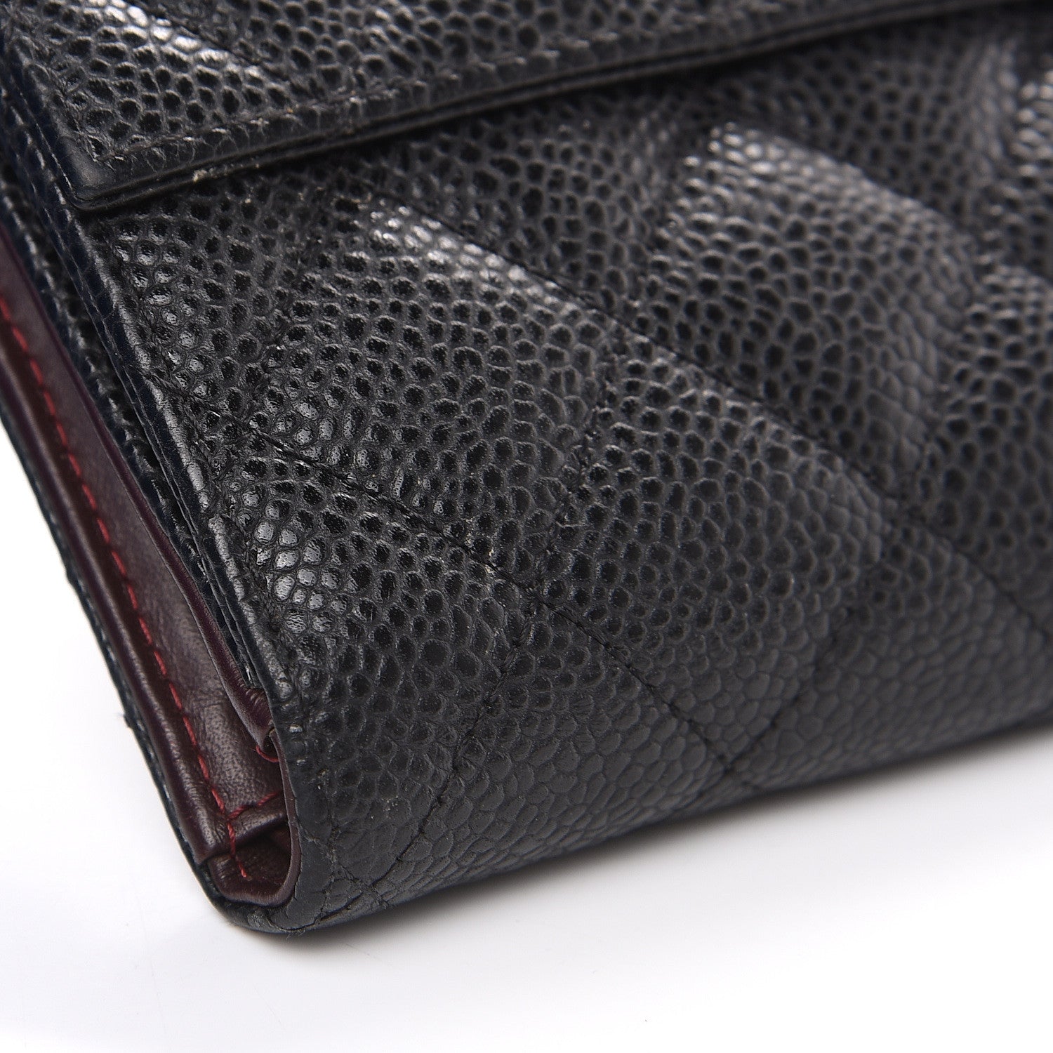 Chanel Caviar Quilted Compact French Flap Wallet Black 8 of 12