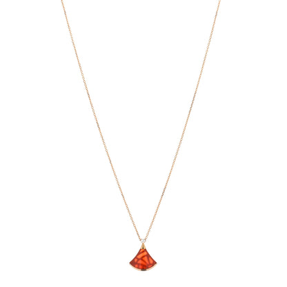 Bulgari 18K Rose Gold Diamond Carnelian Divas' Dream Pendant Necklace 1 of 3