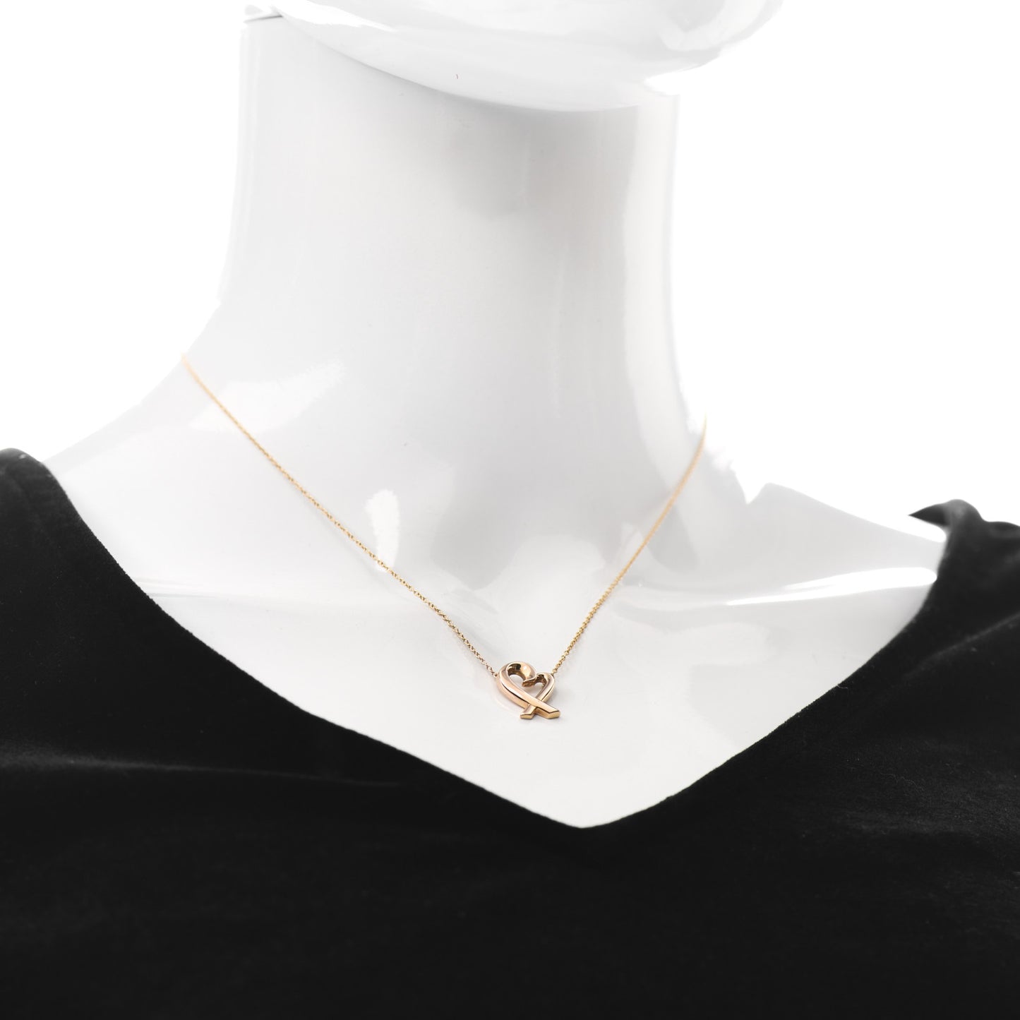 18K Rose Gold Small Paloma Picasso Loving Heart Pendant Necklace