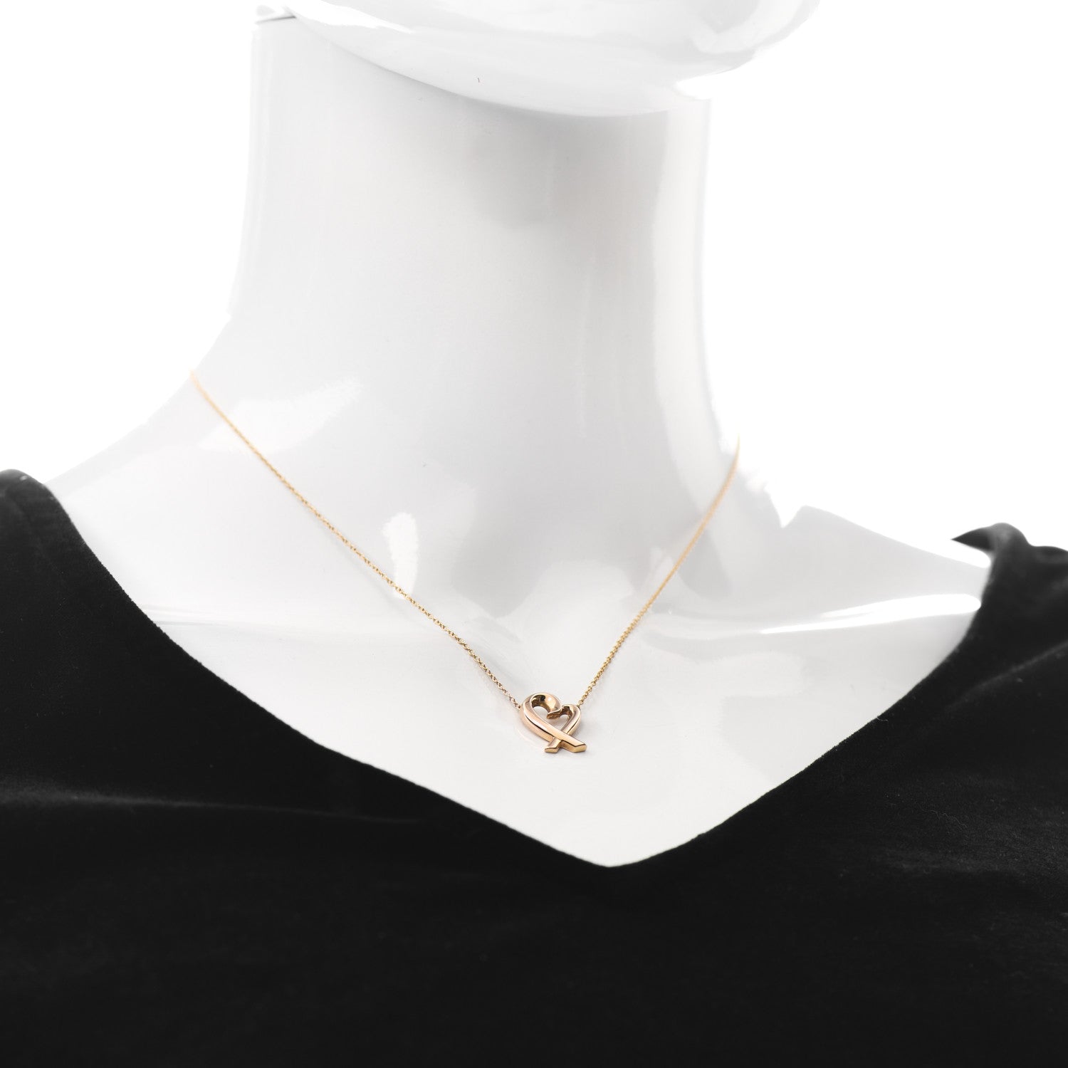 Tiffany 18K Rose Gold Small Paloma Picasso Loving Heart Pendant Necklace 2 of 7