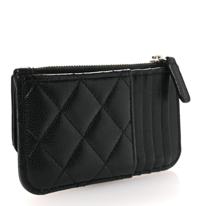 Chanel Caviar Quilted Flap Zip Card Holder Black 3 of 8
