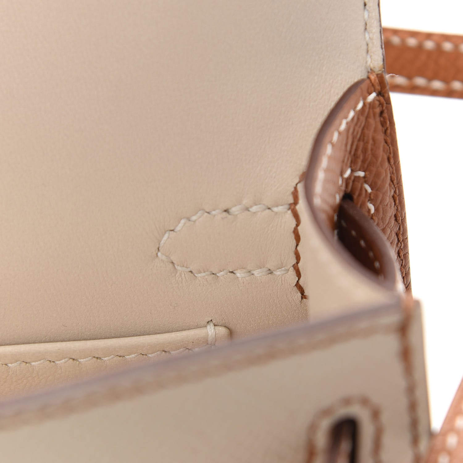 Hermes Epsom Horseshoe Mini Kelly Sellier 20 Craie Gold 13 of 33