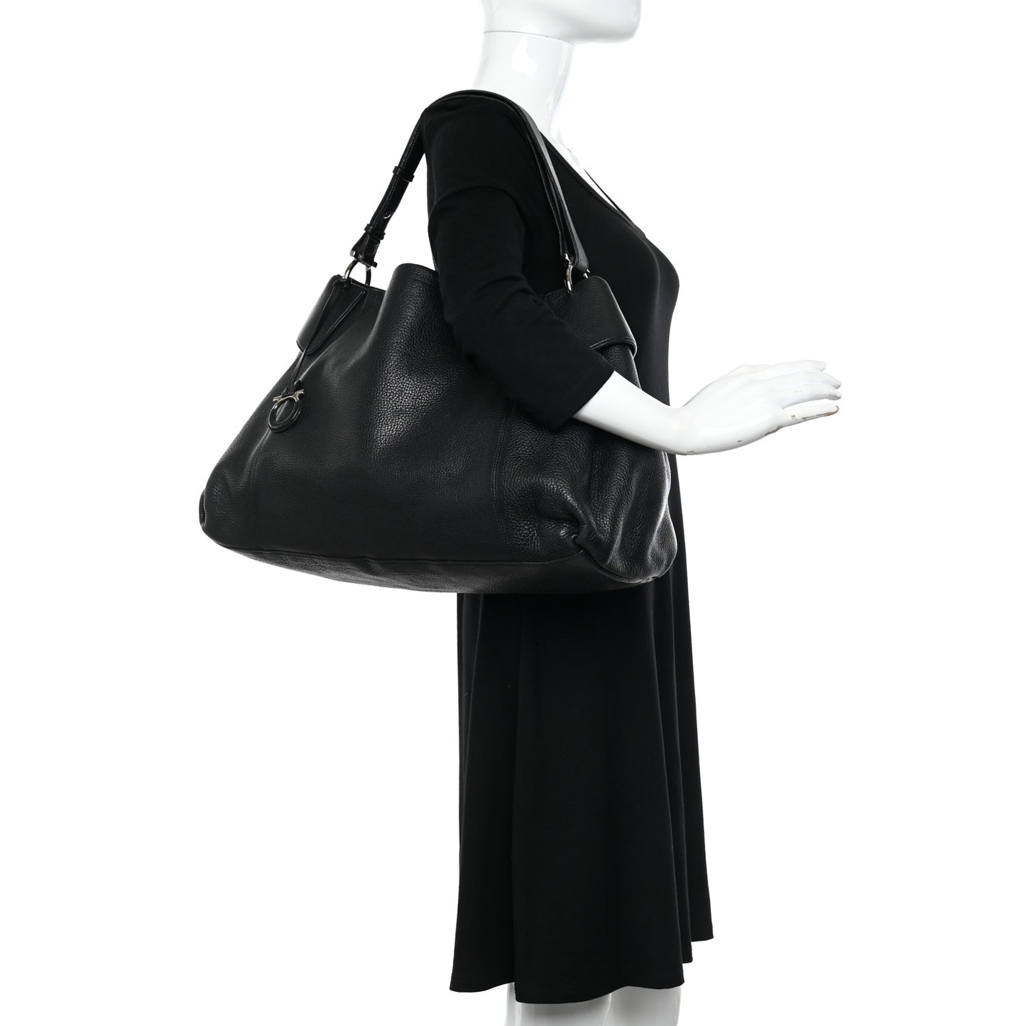 Calfskin Hobo Black