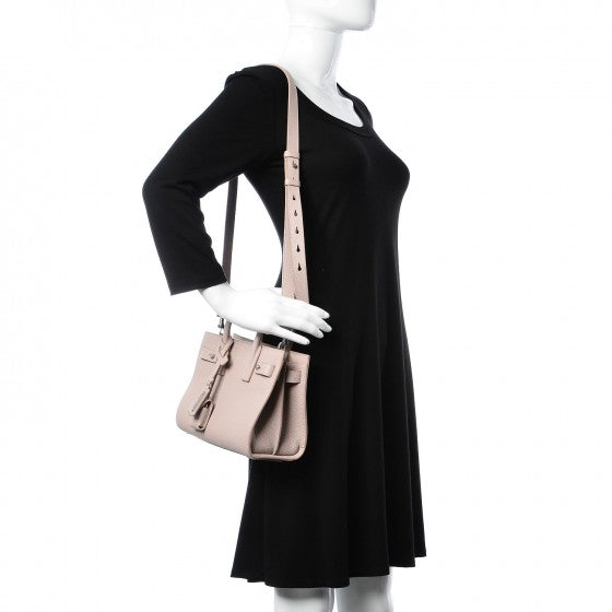 Grained Calfskin Nano Sac De Jour Souple Nude