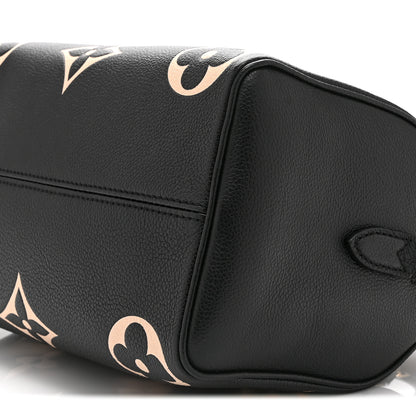 Louis Vuitton Empreinte Monogram Giant Speedy Bandouliere 25 Black Beige 9 of 9