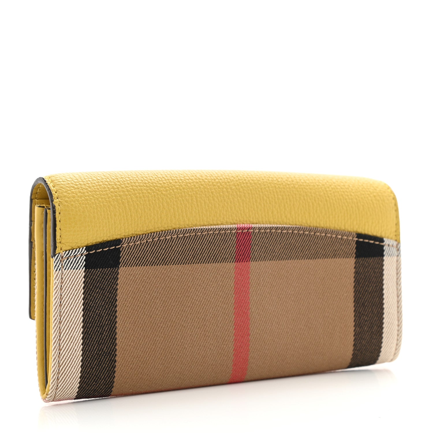 Burberry Calfskin House Check Porter Continental Wallet Yellow 3 of 6