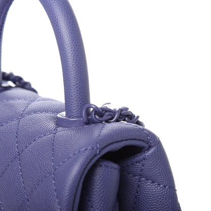 Chanel Caviar Quilted Incognito Extra Mini Coco Handle Flap Blue 11 of 11