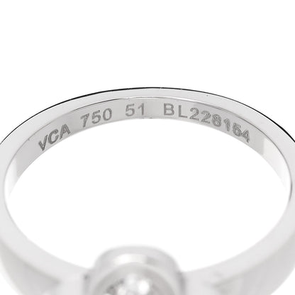 Van Cleef & Arpels VAN CLEEF & ARPELS 18K White Gold Diamond Pure Alhambra Ring 51 5.75 5 of 5