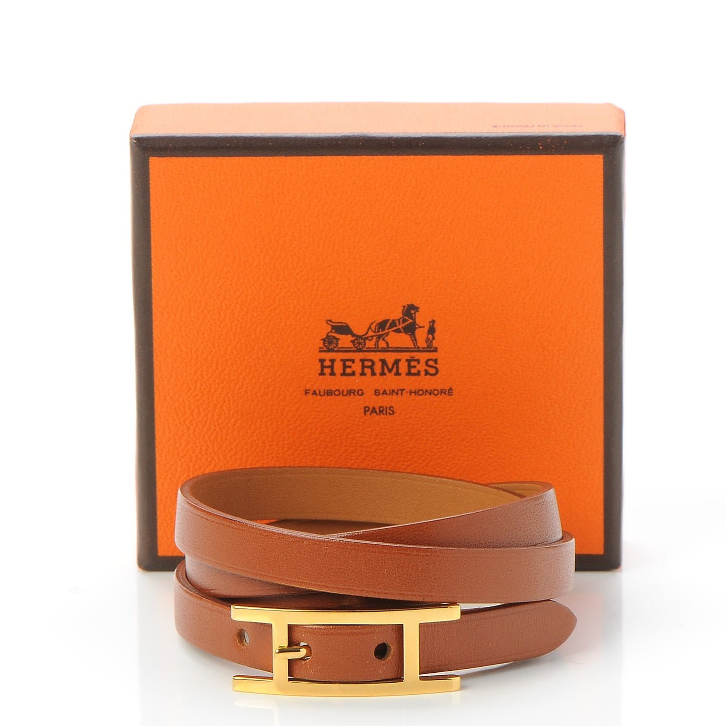 Barenia Hapi 3 MM Triple Tour Bracelet S Fauve