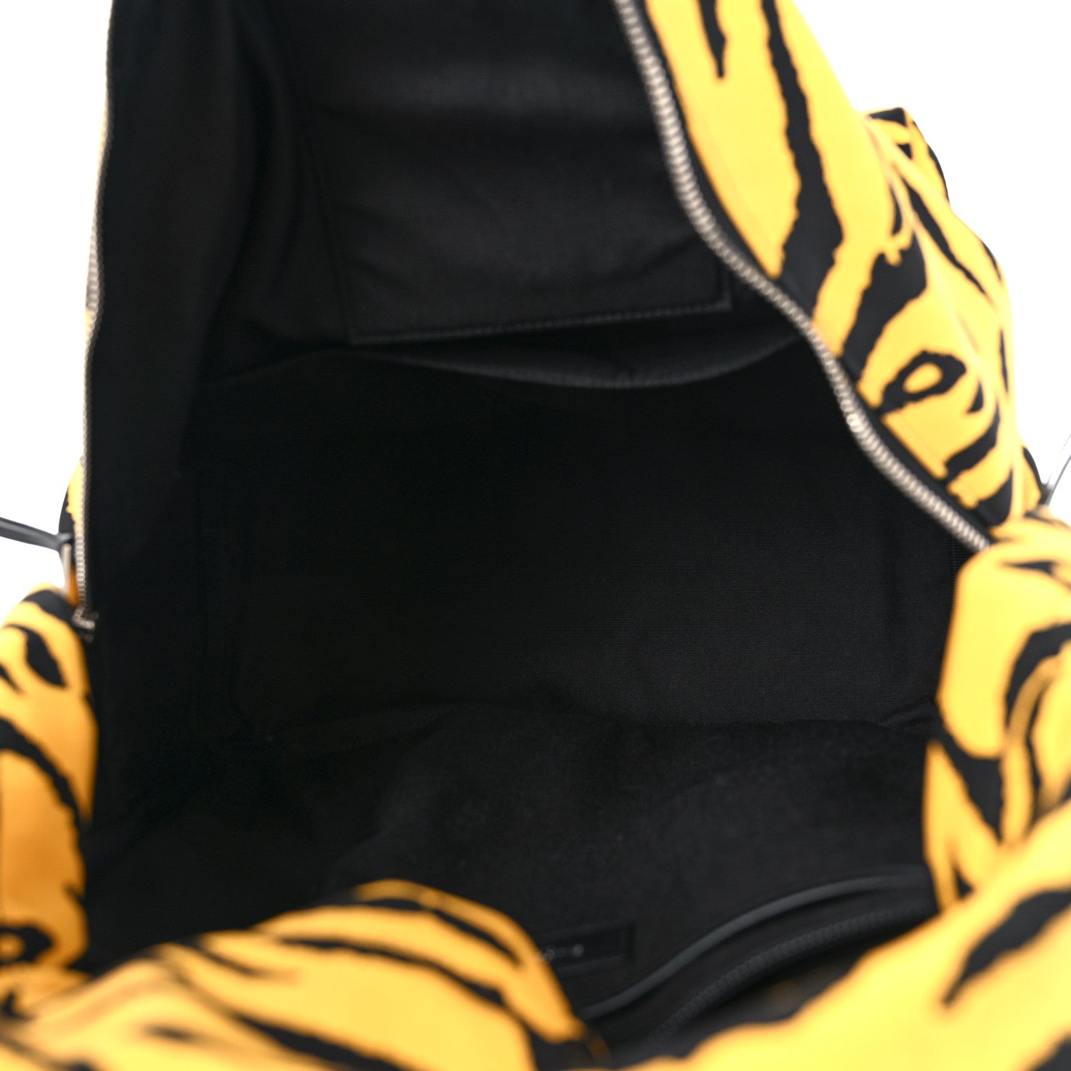Saint Laurent Canvas Zebra Print City Backpack Yellow Black 5 of 8