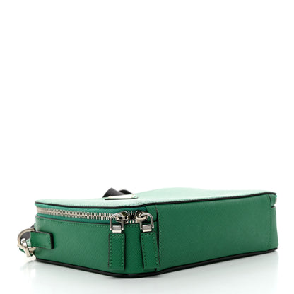 Prada Saffiano Travel Medium Brique Crossbody Bag Mango 4 of 12