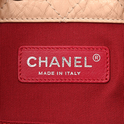 Chanel Aged Calfskin Quilted Small Gabrielle Backpack Beige Black 6 of 12