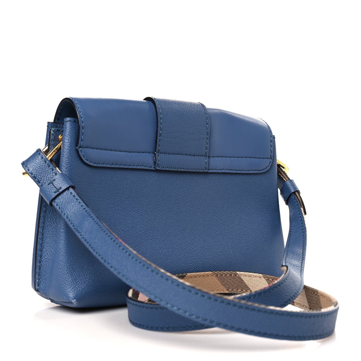 Burberry Soft Grain Calfskin Small Medley Crossbody Steel Blue 3 of 8