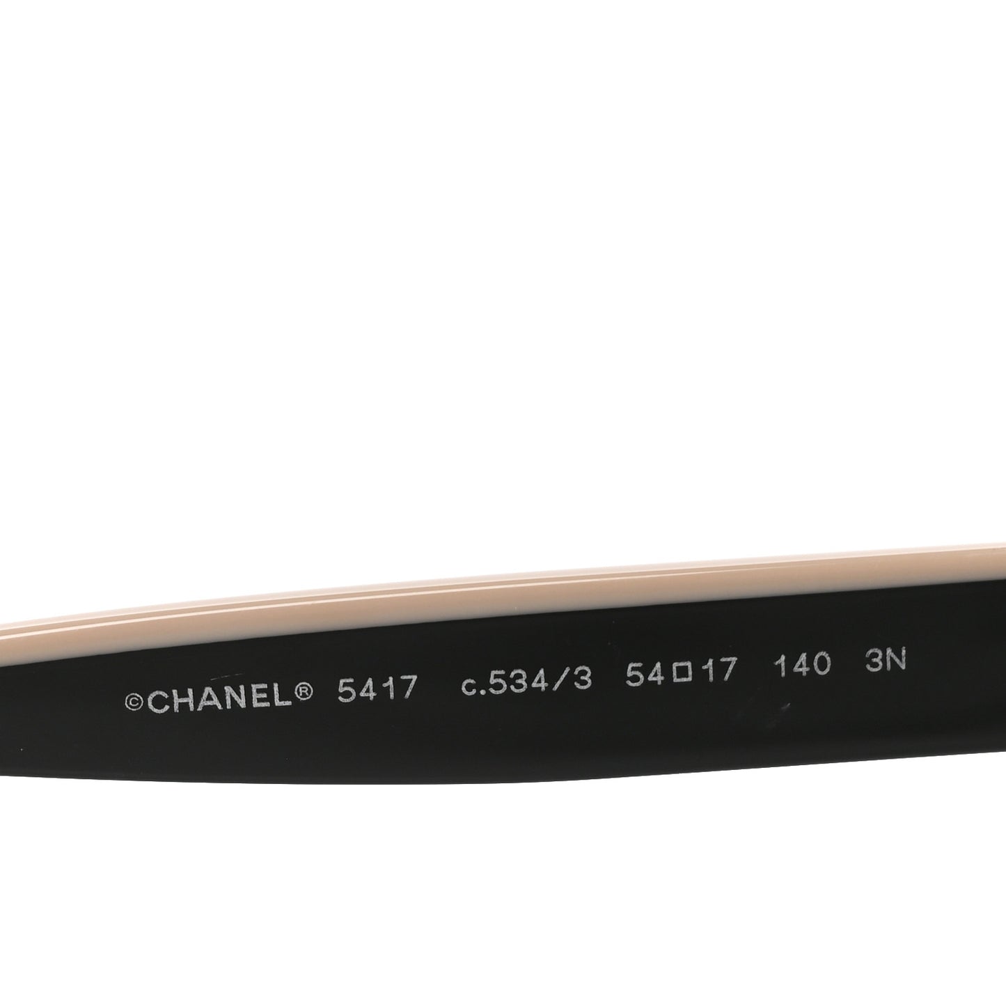 Acetate Logo Square Sunglasses 5417 Black Beige