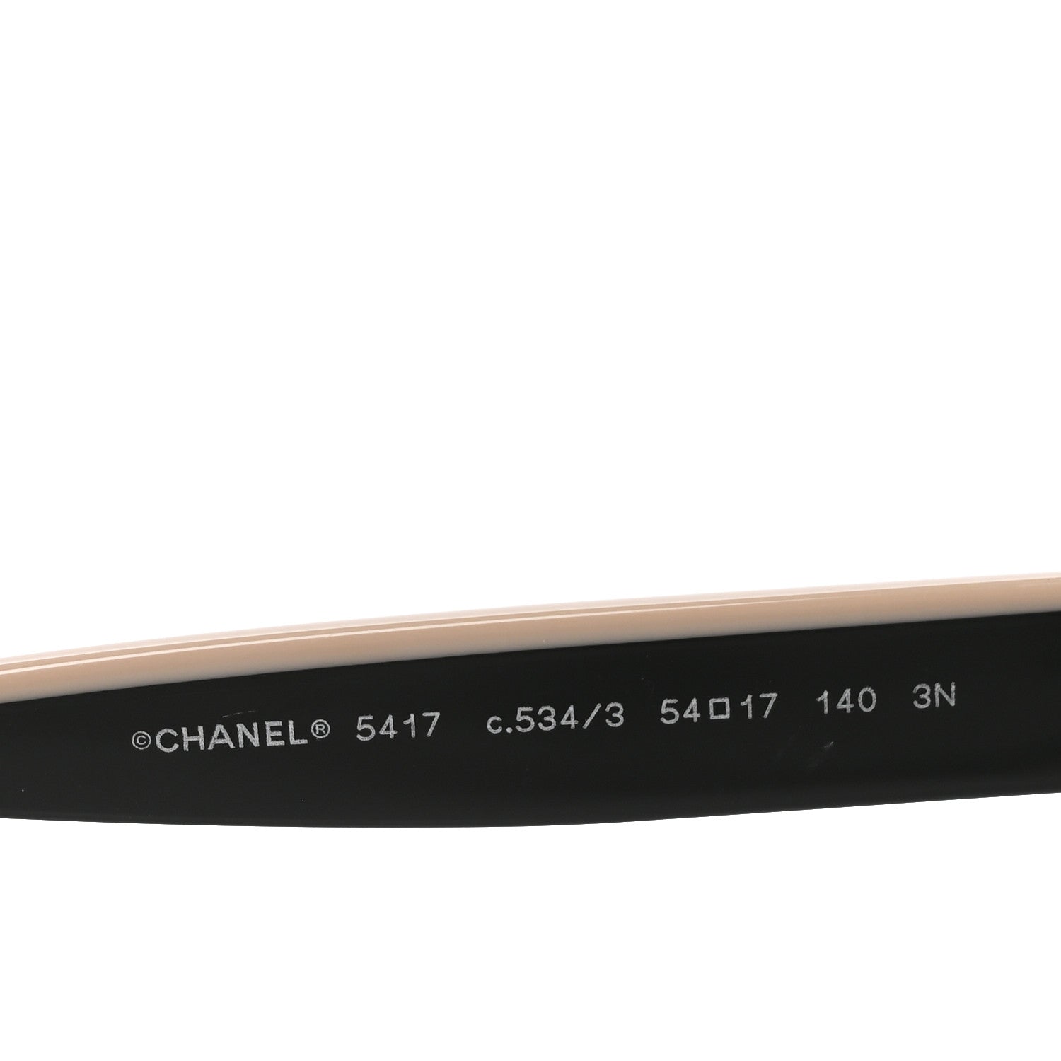Chanel Acetate Logo Square Sunglasses 5417 Black Beige 5 of 7