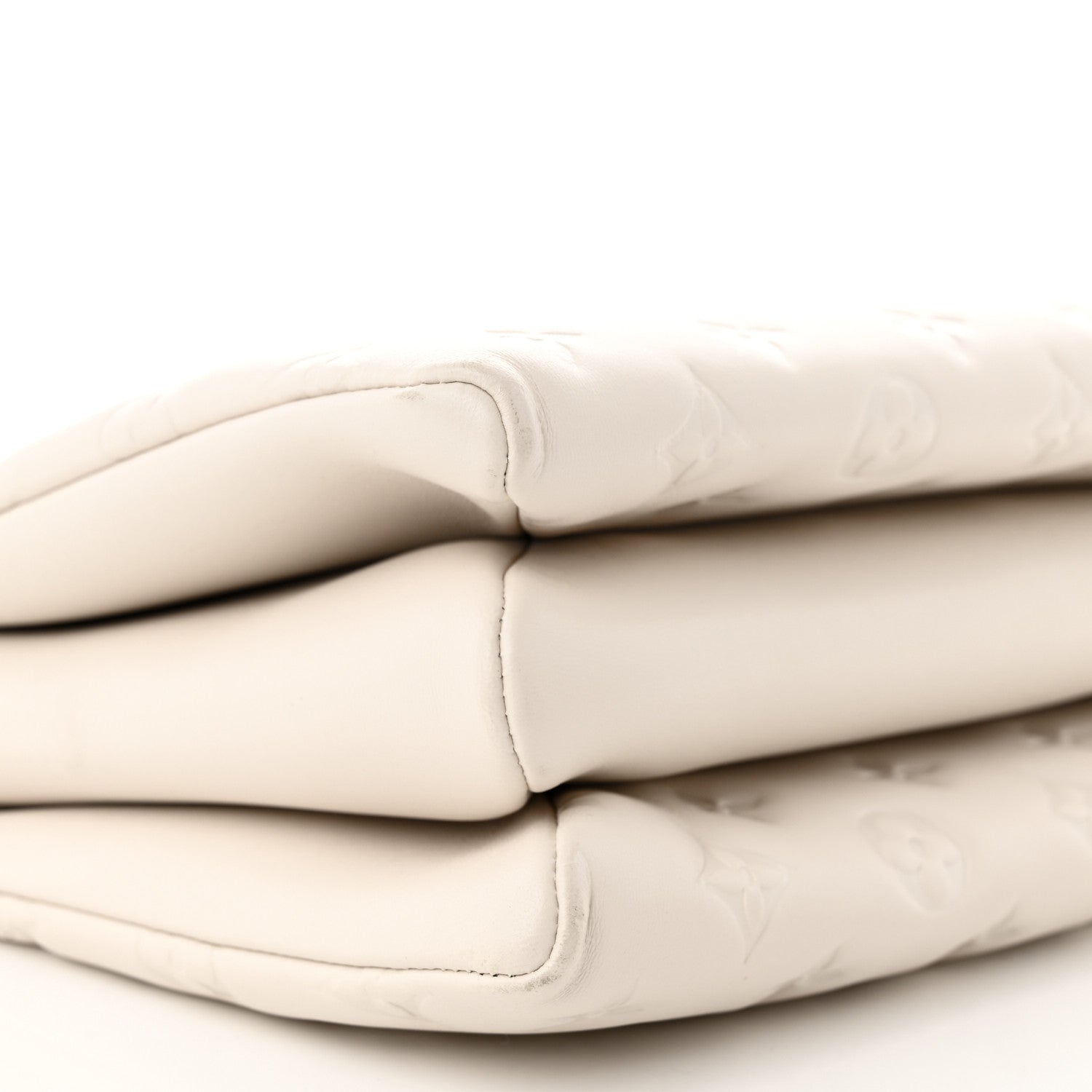 Louis Vuitton Lambskin Embossed Monogram Coussin PM Beige Cream 9 of 11
