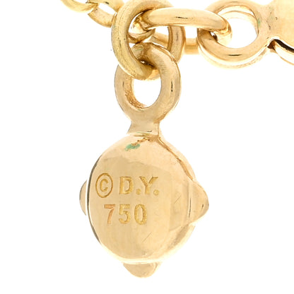 David Yurman 18K Yellow Gold Turquoise Cable Collectibles Bead Station Necklace 18" 4 of 4