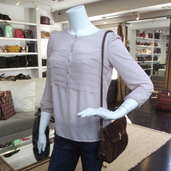 Suede Shoulder Bag Brown